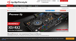 Desktop Screenshot of musikerforum.de
